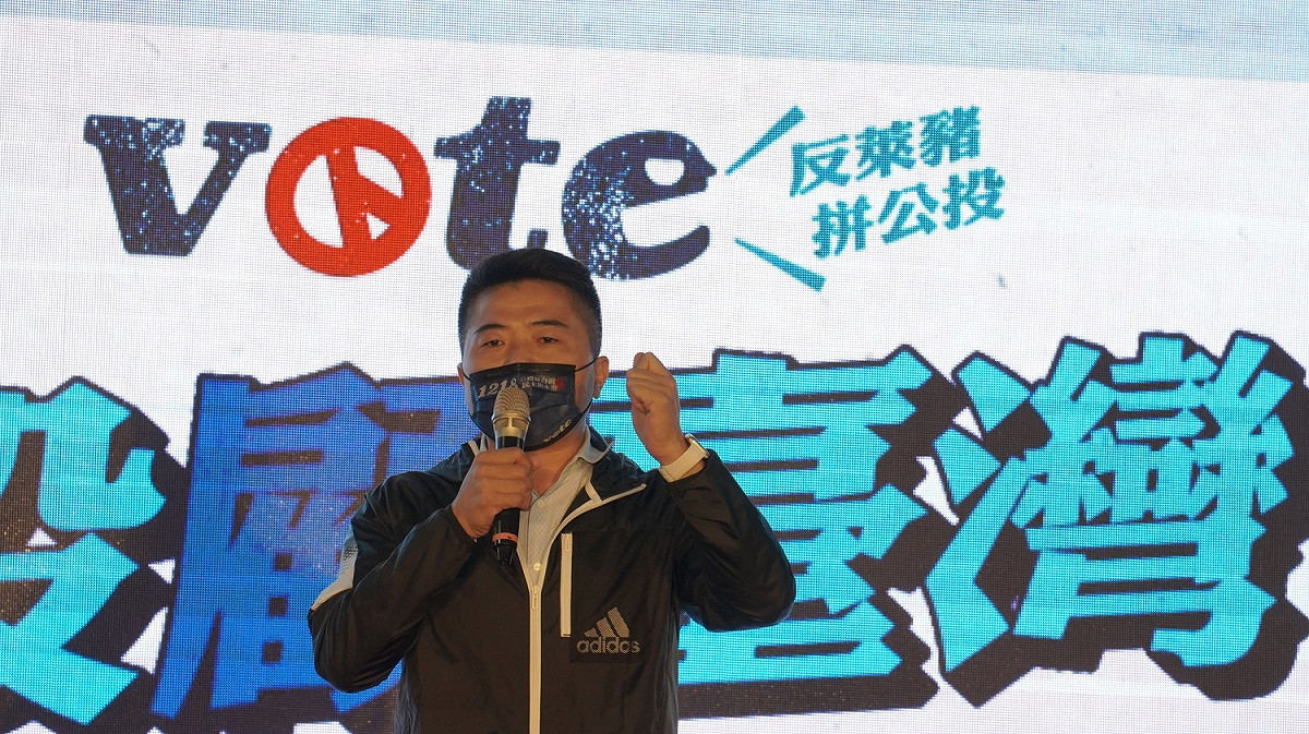顏寬恒參加公投宣講，大家要團結抵抗政府的無能政策， 國民黨部/提供