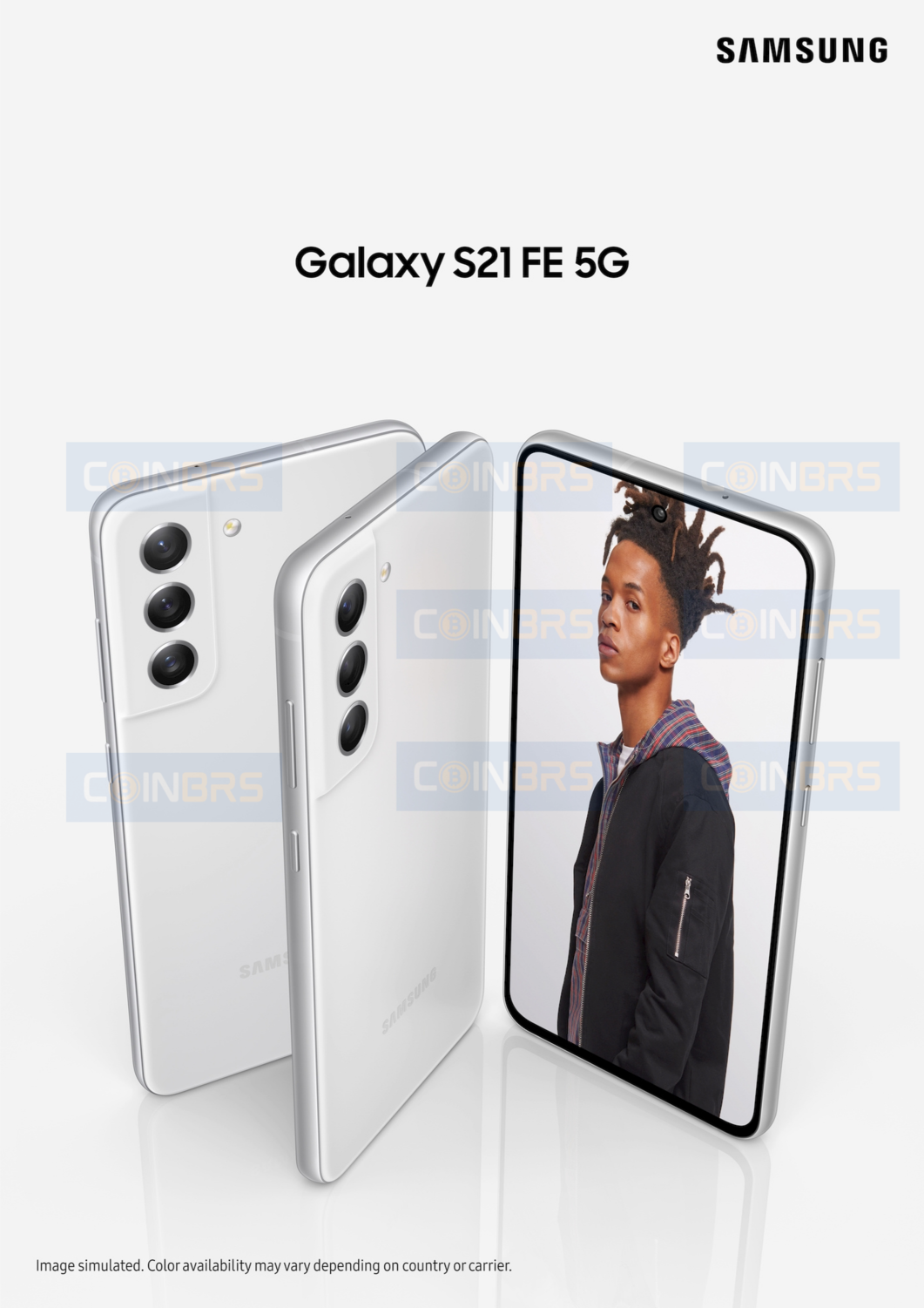 外媒曝光Galaxy S21 FE照片。 圖：取自國外科技網站《Coinbrs》
