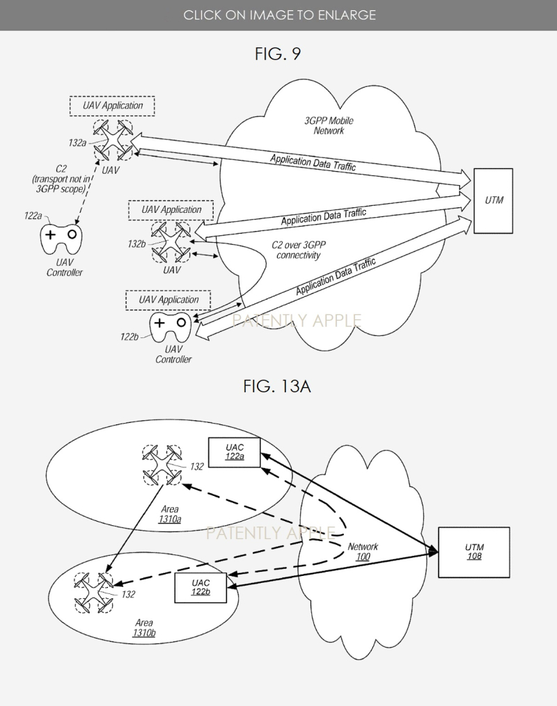 蘋果新專利技術與無人機有關。 圖：翻攝自Patently Apple