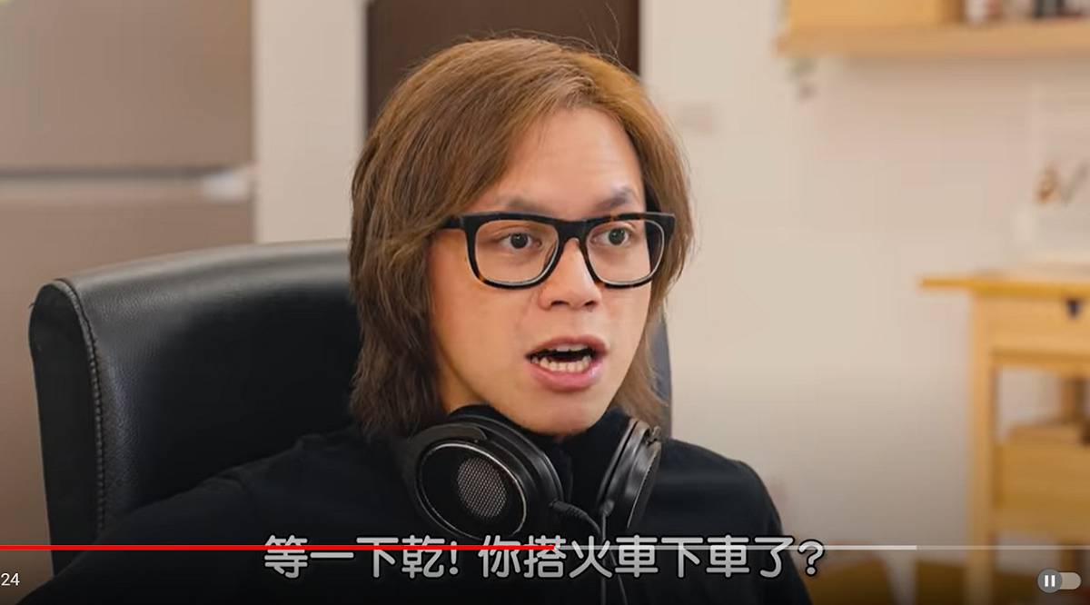 之前在HowHow新影片已暗示藍亦明「已下車」。 圖：翻攝自HowHow YouTube頻道