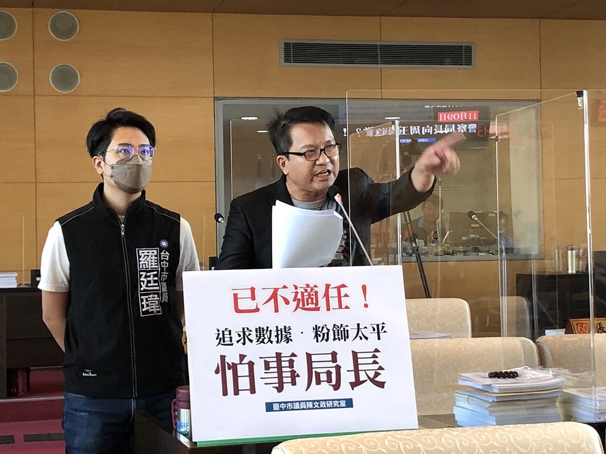 國民黨市議員陳文政怒轟「警察局長下台」。 圖:市議員陳文政/提供