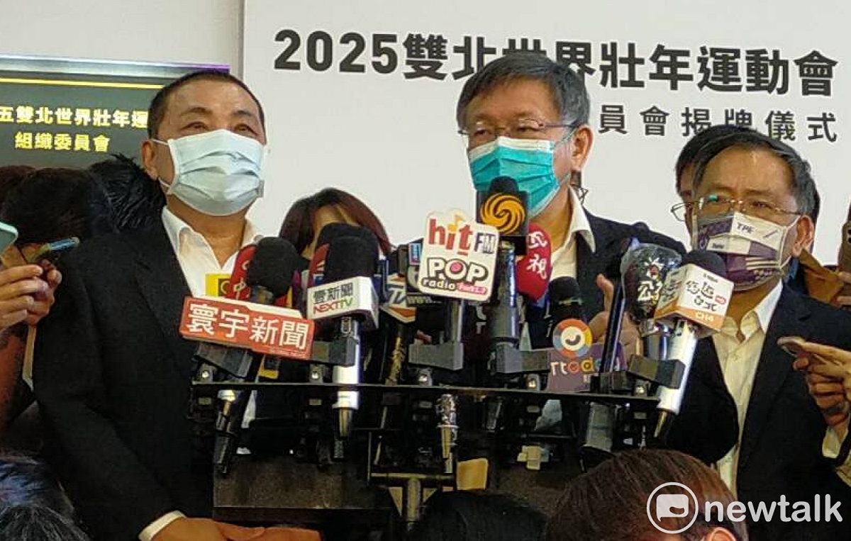 柯文哲認為捷運環狀線優先，侯友宜則說明去年就已經協調汐東線要先啟動。 圖：林昀真/攝