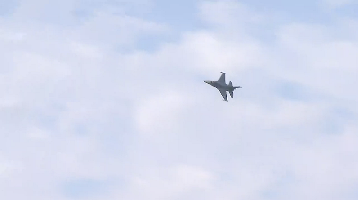 F-16V戰機。 圖：翻攝自蔡英文臉書直播