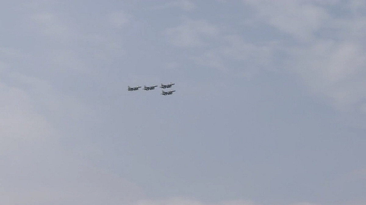 F-16V戰機。 圖：翻攝自蔡英文臉書直播