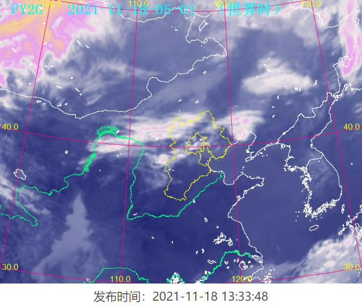北京市今（18日）上空多雲，北京市氣象局向大興、通州、密云、順義4區發布大霧橙色預警。 來源：擷取自北京市氣象局