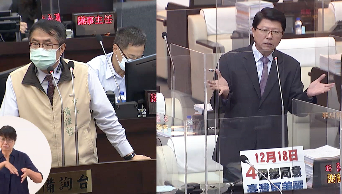 台南市議員謝龍介質詢台南市長黃偉哲 圖/截自台南市議會【第3屆第6次定期會：市政總質詢】直播