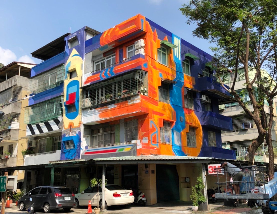 國際知名藝術家創作的大型牆面壁畫。 圖：高雄市政府提供