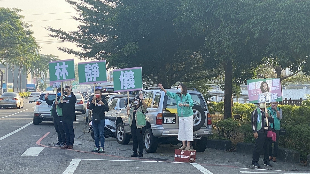 台中市第二選區立委補選民進黨候選人林靜儀，坦言選舉看板遭人施壓而不能刊登 圖：林靜儀競選總部／提供（資料照片）