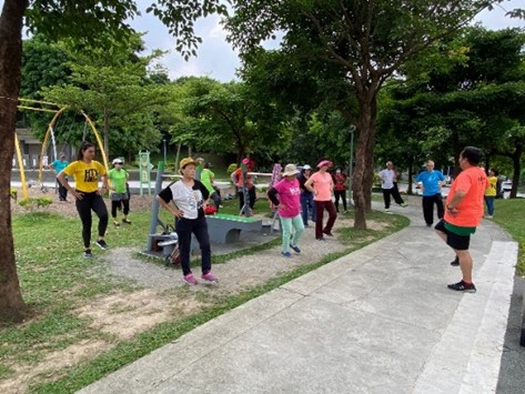 新北動健康公園運動。 圖：新北市衛生局提供
