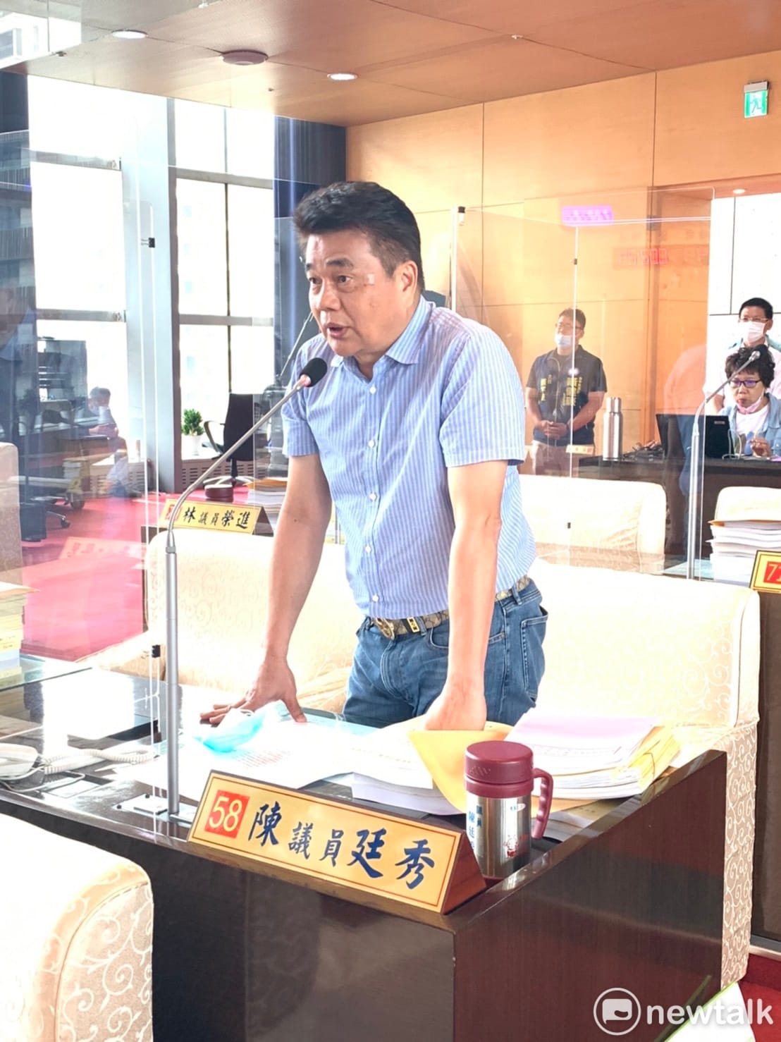無黨籍台中市議員陳廷秀認為，組織戰會是中二補選勝負關鍵。 唐復年/攝