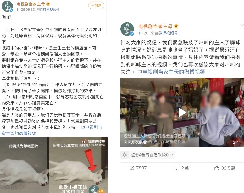 《當家主母》劇組曾發出兩次聲明都遭網友質疑是造假。 圖：翻攝自微博