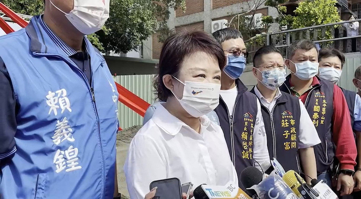 台中市長盧秀燕首度親自回應顏寬恒家族違建問題。  台中市政府/提供