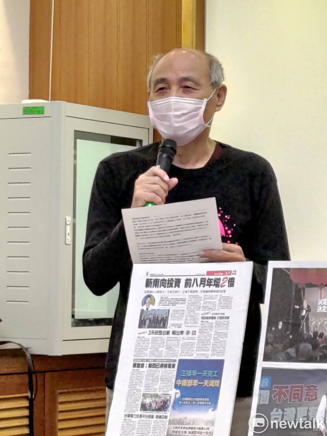三接遷離藻礁公投領銜人潘忠政 圖：黃建豪/攝