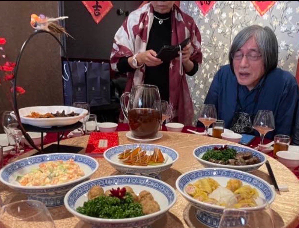 馬文鈺稱詹宏志曾與林秉樞共同出席的餐會，不過，圖裡無法辨認有林秉樞人影。 圖：馬文鈺提供