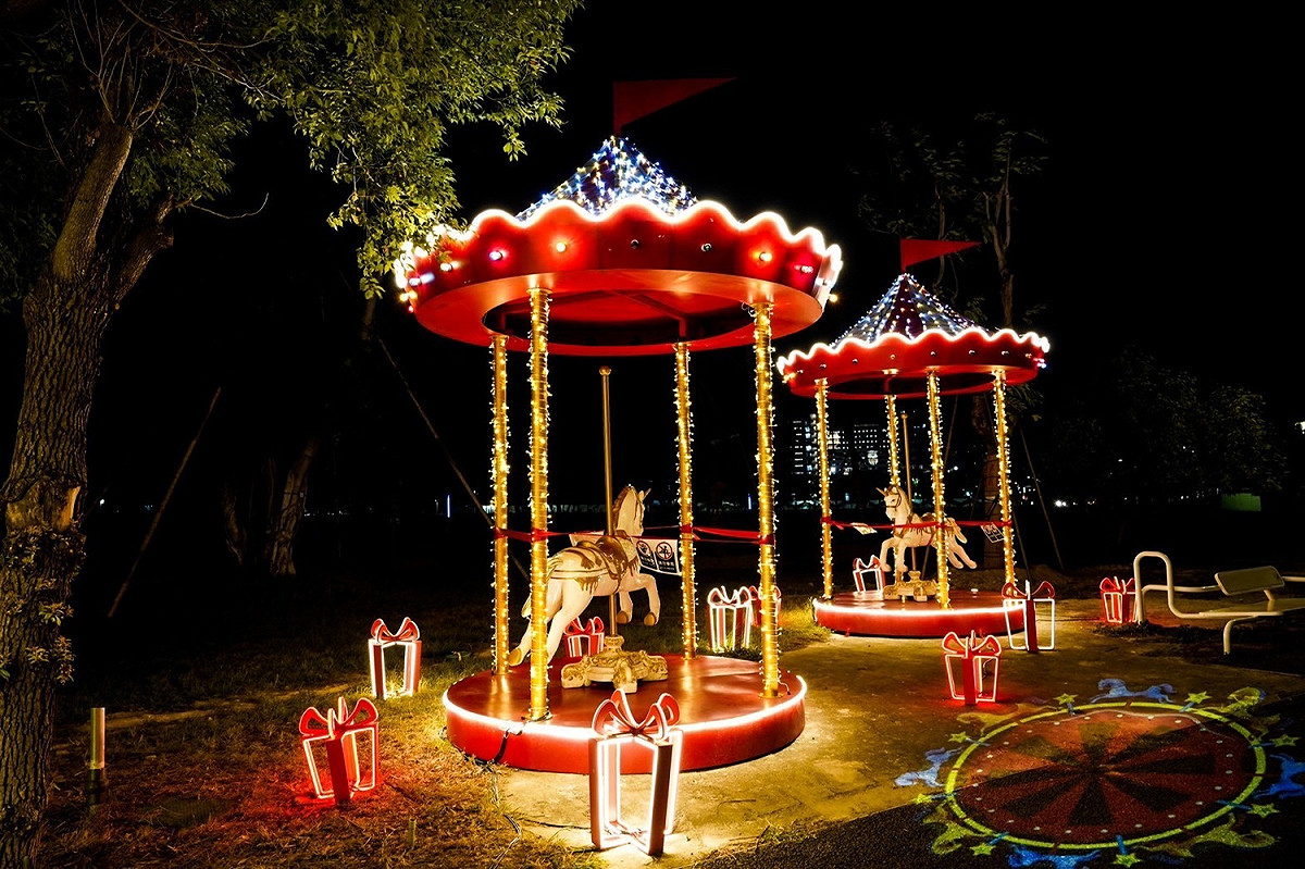 中央公園的旋轉木馬。 台中市政府/提供