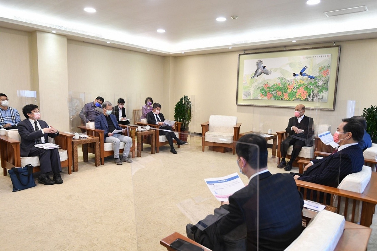 行政院長蘇貞昌今（6）日上午9時召開擴大防疫會議。 圖：行政院提供