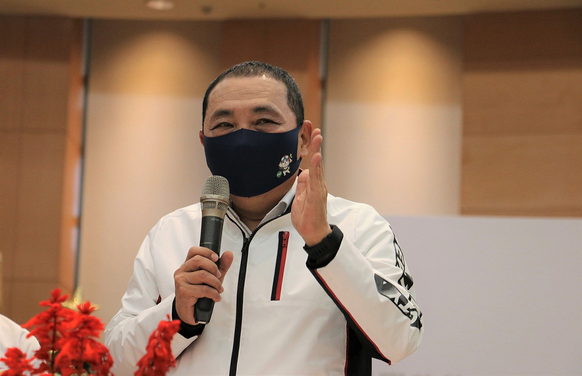 新北市長侯友宜12月5日於110年新北文化大使授證典禮，回饋學員的主題分享。 圖：新北市文化局提供
