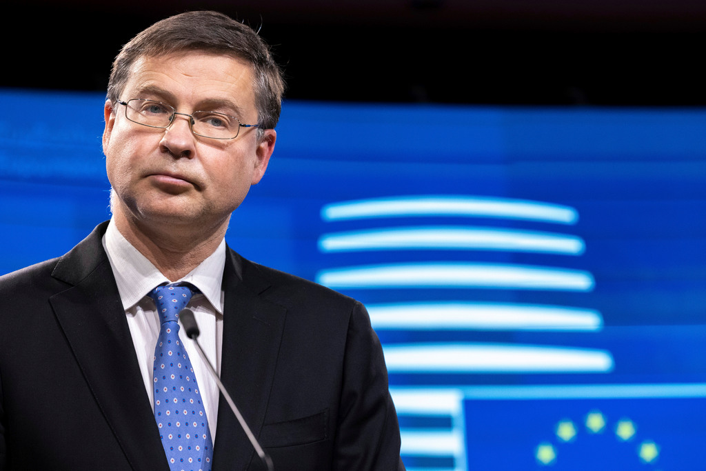歐洲聯盟貿易執委杜姆布羅夫斯基斯（Valdis Dombrovskis） 圖：達志影像／美聯社