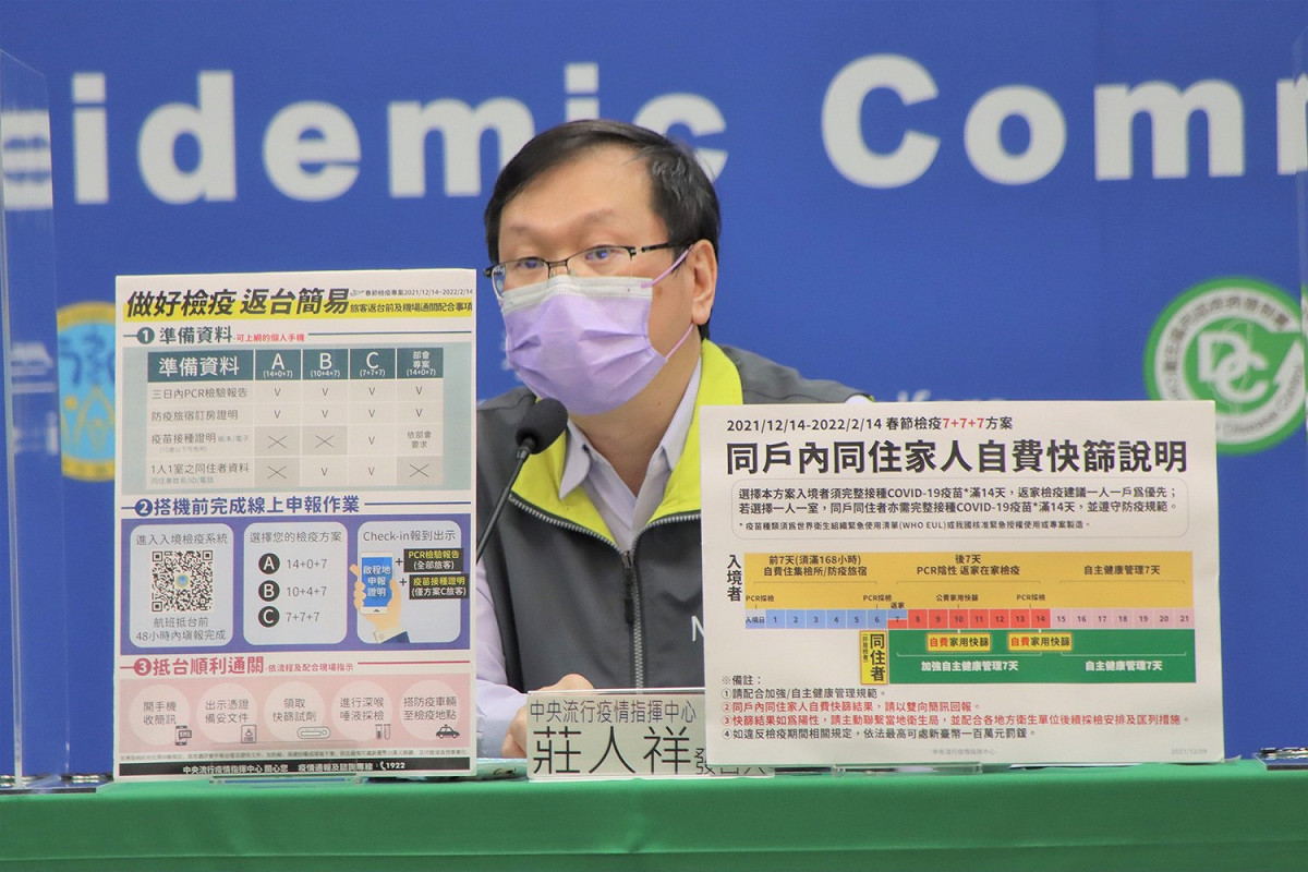 中央流行疫情指揮中心發言人莊人祥 圖：中央流行疫情指揮中心/提供