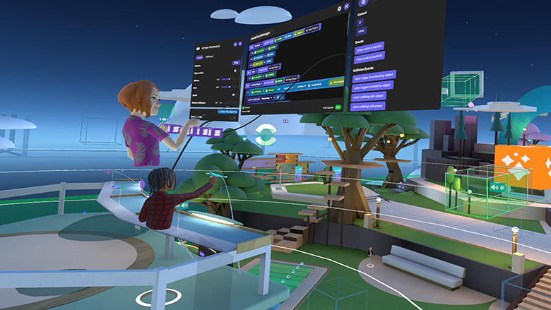 臉書母公司Meta正式在美國、加拿大推出「Horizon Worlds」VR虛擬平台。 圖：翻攝自Ocuclus官網