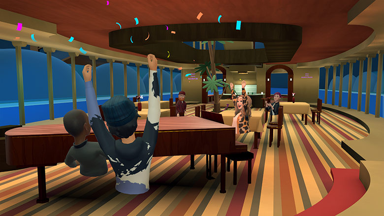 Horizon Worlds用戶可打造自己的虛擬人物，在平台上參與社群交流。 圖：翻攝自Ocuclus官網