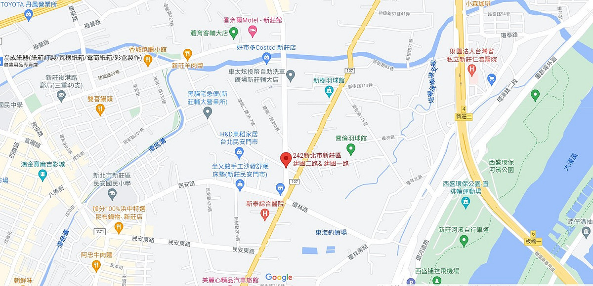 新莊區建國一路平面停車場位置。 圖：新北市交通局提供