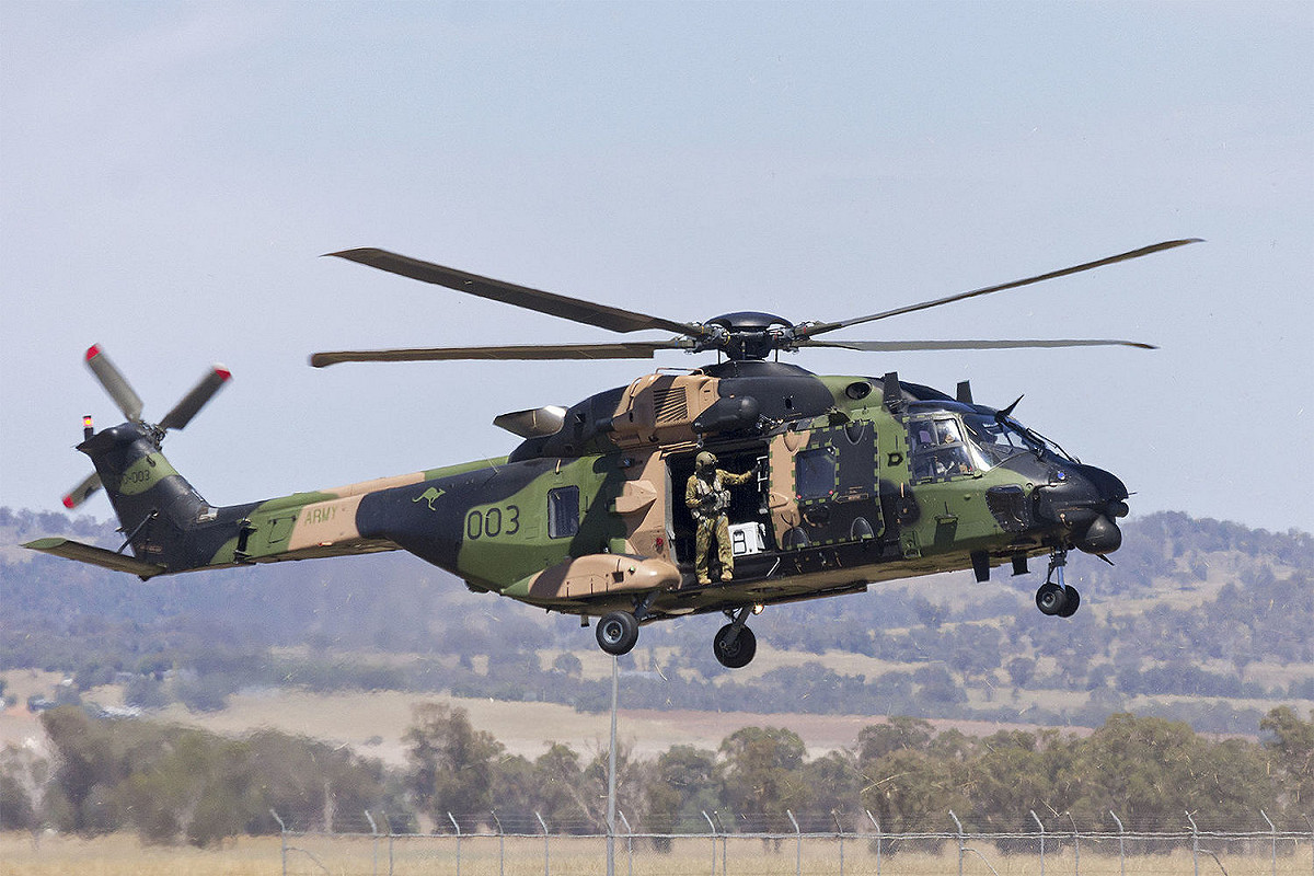 澳洲陸軍使用的MRH-90直升機。 圖：翻攝維基百科/CC BY-SA 3.0 au