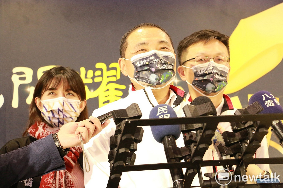 針對黨內基層不滿未對四大公投表態，侯友宜仍舊維持一貫回應表示「每一個人把自己的工作做好」。 圖：林昀真／攝