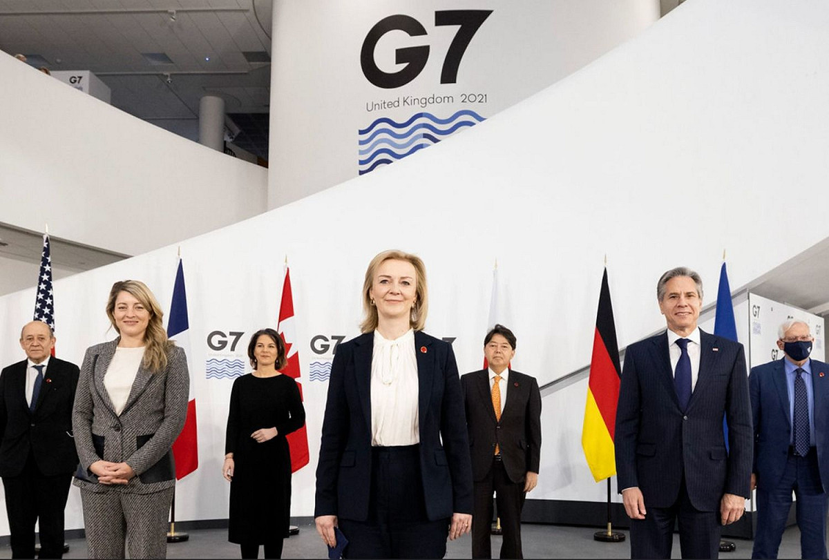 G7外長齊聚英格蘭西北部的利物浦。 圖 : Foreign, Commonwealth &amp; Development Office推特