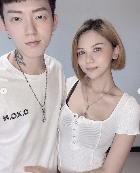 蕾菈與男友湯宇。 圖：翻攝IG/蕾菈