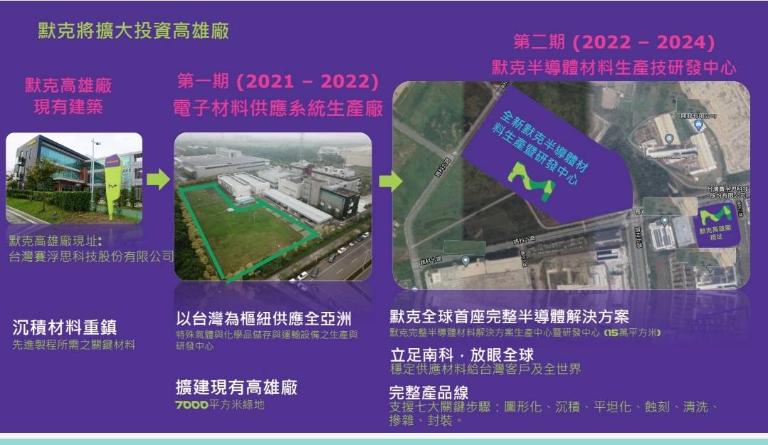 默克集團5年將於南科高雄園區斥資170億元。 圖：高雄市經發局提供