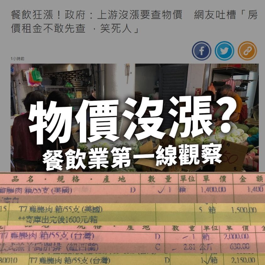 時代力量立委邱顯智今(16日)在臉書發文痛批上游物價沒漲？「物價聯合稽查小組」要不要稽查一下自己的稽查方式？ 圖 : 翻攝邱顯智臉書
