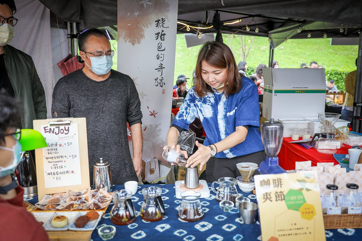 來自全國的咖啡師一同參與，不僅增添市集元素，也增加人氣。 圖：新北市農業局提供(資料照片)