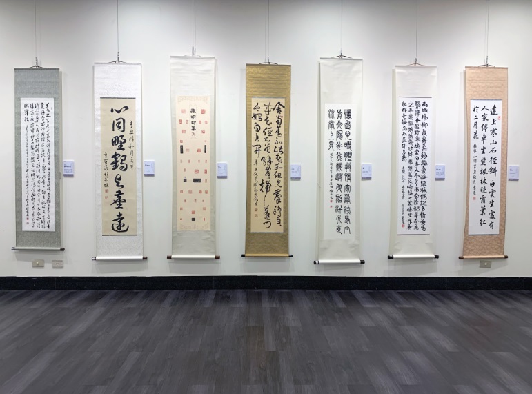 展場內處處可見丹青染翰、筆灑豪情，展出作品十分精彩。 圖：新北市文化局提供