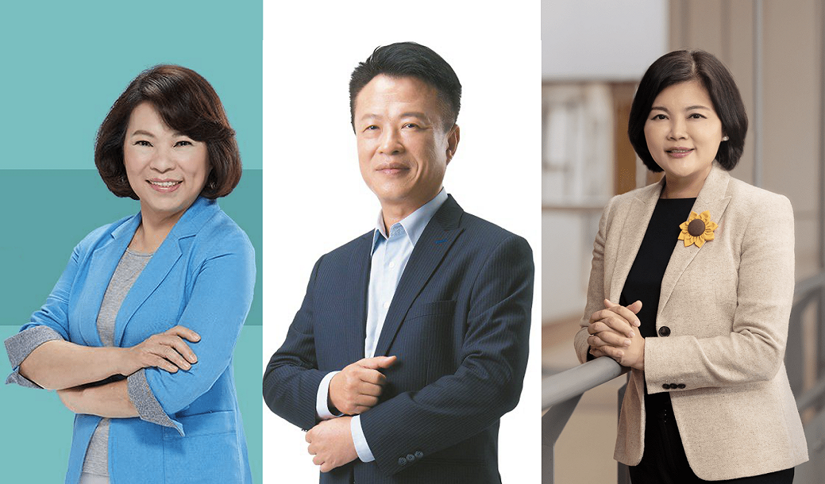左起分別為嘉義市長黃敏惠、嘉義縣長翁章梁、雲林縣長張麗善。 圖：取自臉書、內政部官網。