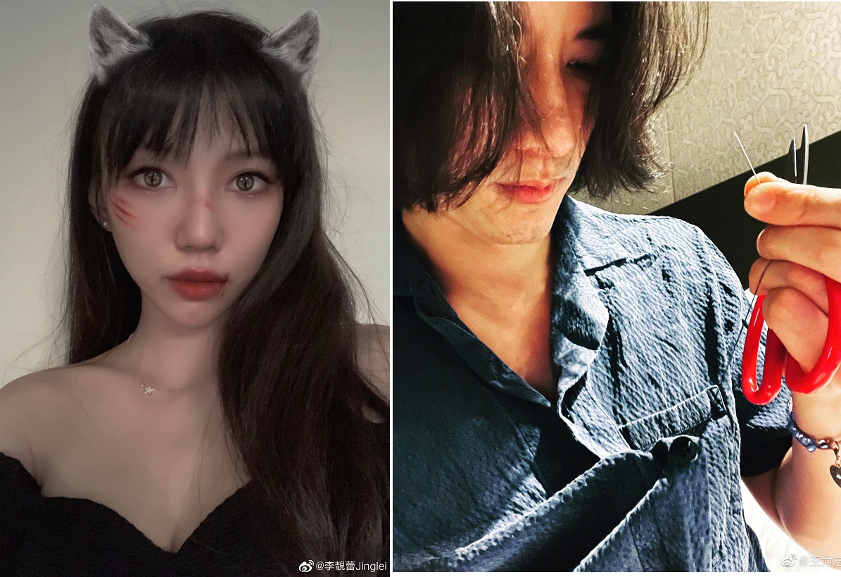 王力宏（右圖）與李靚蕾（左圖）離婚，雙方撕破臉，隔空交火，劇情精彩連連。 圖：翻攝自微博/新頭殼合成