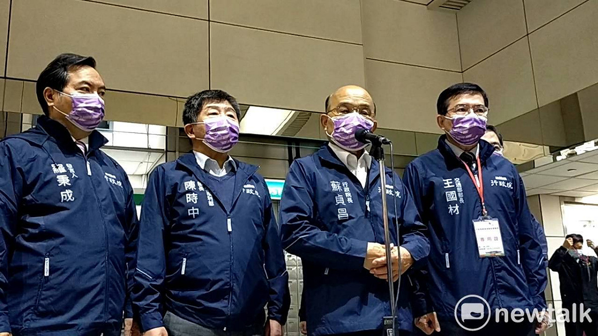 行政院長蘇貞昌認為，竹竹合併不但符合大多數民眾意識，也能讓半導體產業更有力整合，強調政府會做好完整的相關配套。 圖：林昀真／攝