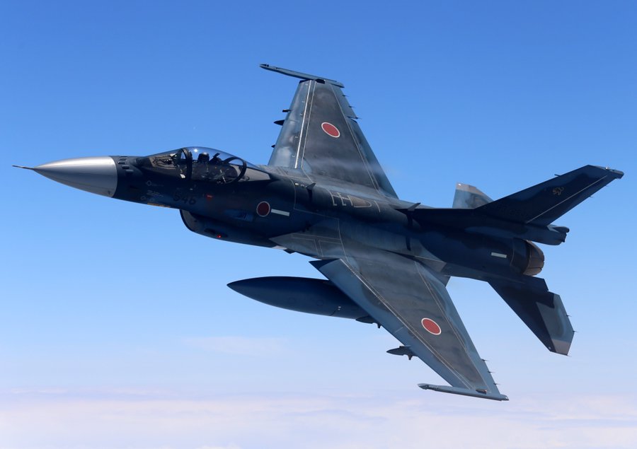 日本航空自衛隊現役F-2戰機。 圖：翻攝防衛省統合幕僚監部推特