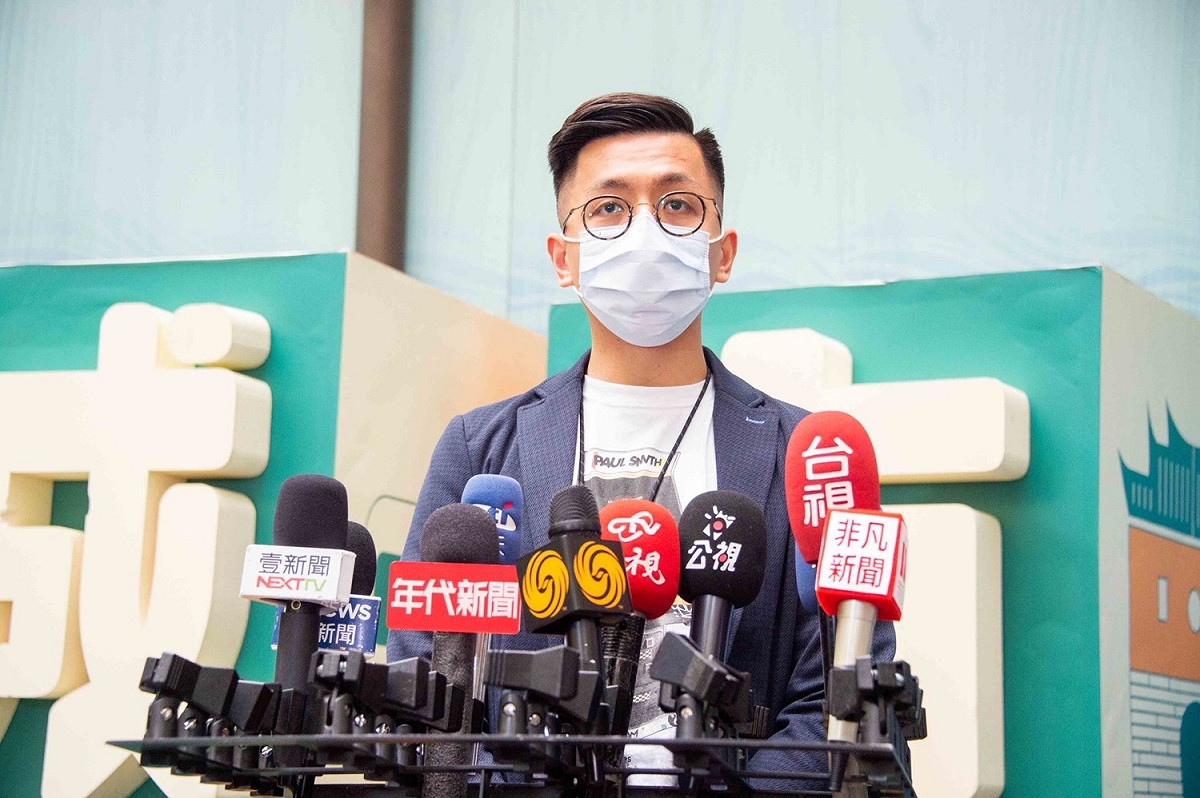 台北市政府副發言人魏佑任。 圖：周煊惠 / 攝