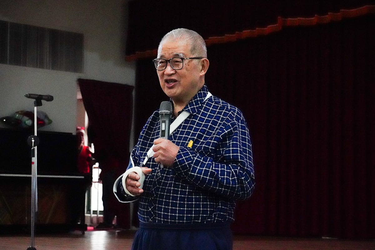 王建煊分享人生寶貴經驗。 圖：林口區公所提供