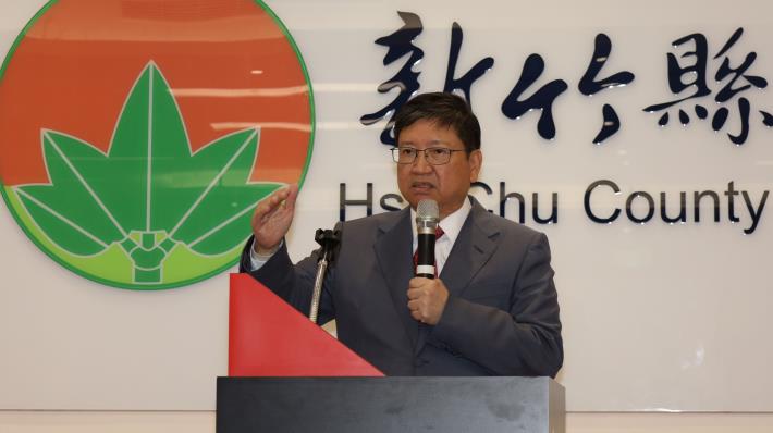民進黨修法力推竹竹合併，新竹縣長楊文科呼籲中央「懸崖勒馬」。 圖：新竹縣政府提供