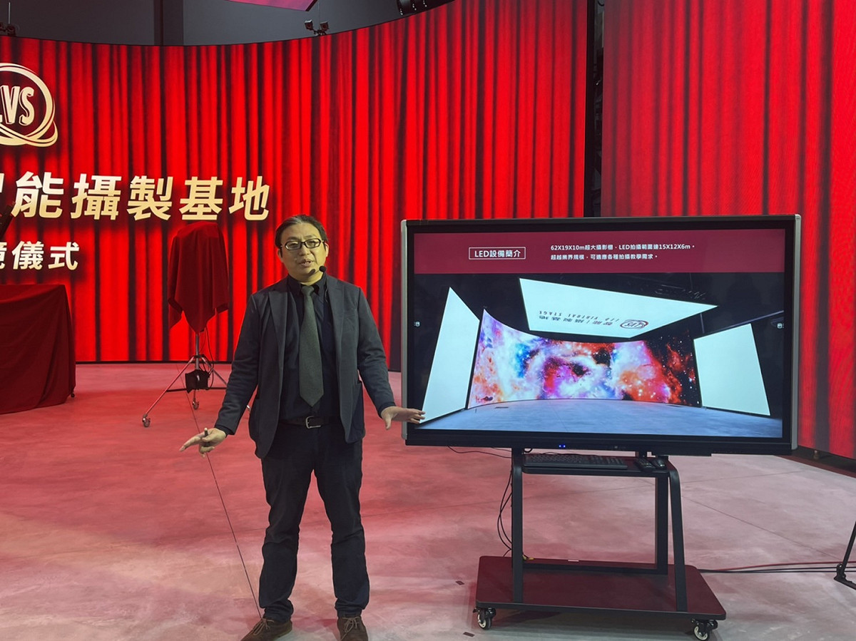 世新大學引進好萊塢最新智能攝影技術，打造一處佔地470坪的國內最新型「LED智能攝製基地」。 圖：張正霖/攝