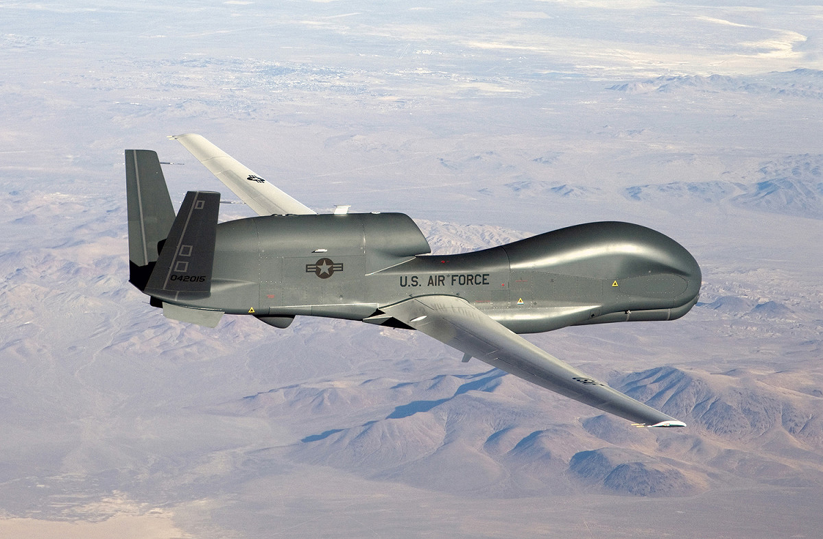 美國無人偵察機「RQ-4全球鷹」。 圖：達志影像/路透社資料照