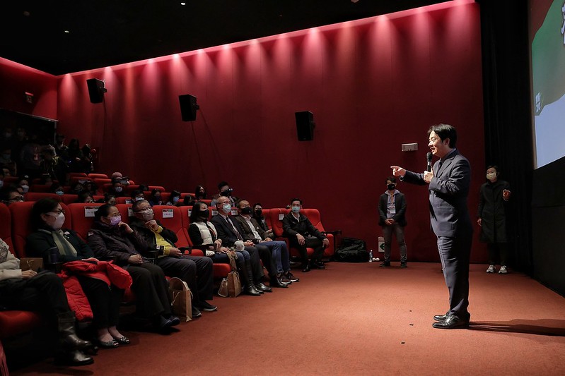 副總統賴清德今下午出席「《我們的球場》女棒20紀錄片首映會」。 圖：總統府提供