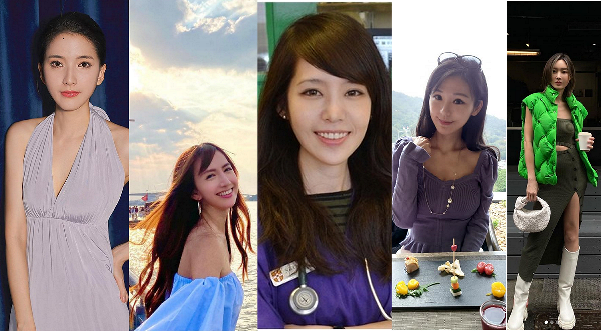 台大五姬，分別為國企匡（左一）、農推蔓（左二）、獸醫乃（中）、戲劇依（右二）、資工彌（右一）。 圖：翻攝余函彌、翁滋蔓、陳匡怡、 camvetschool IG 、吳依潔臉書