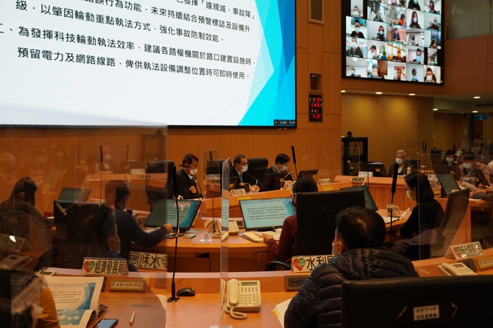 2021年12月份道安大會開會情形。 圖：新北市交通局提供