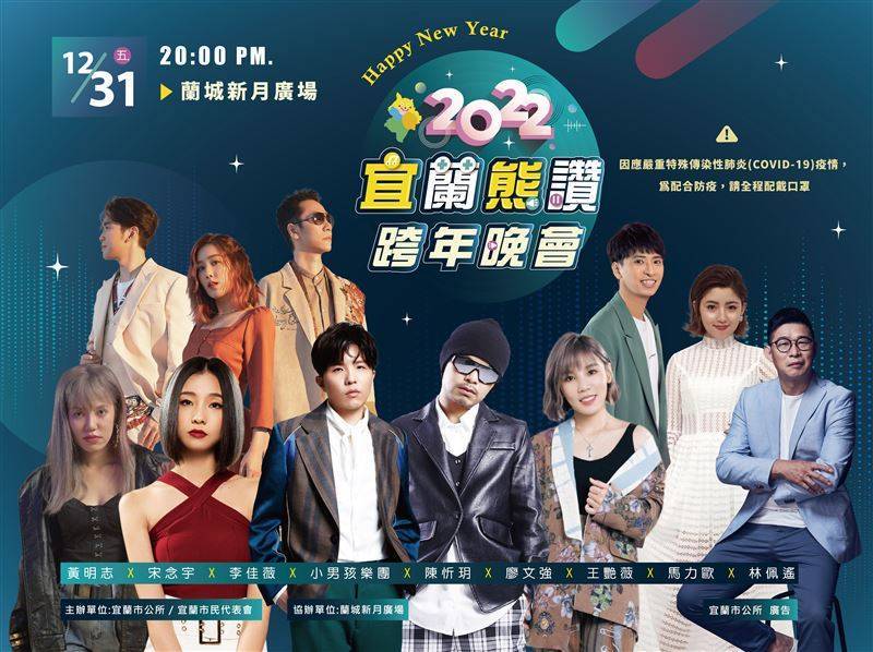 2022宜蘭熊讚跨年晚會。 圖：宜蘭市公所／提供