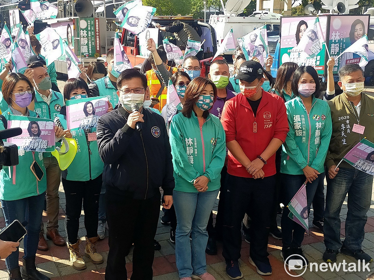 林佳龍說林靜儀的當選才能為地方帶來新的政治風貌，也必定能夠符合社會期待。 唐復年/攝
