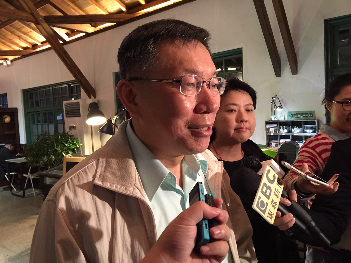 台北市長柯文哲28日晚間出席「柯文哲夜問新國會系列專訪」受訪。 圖：劉奕霆/攝