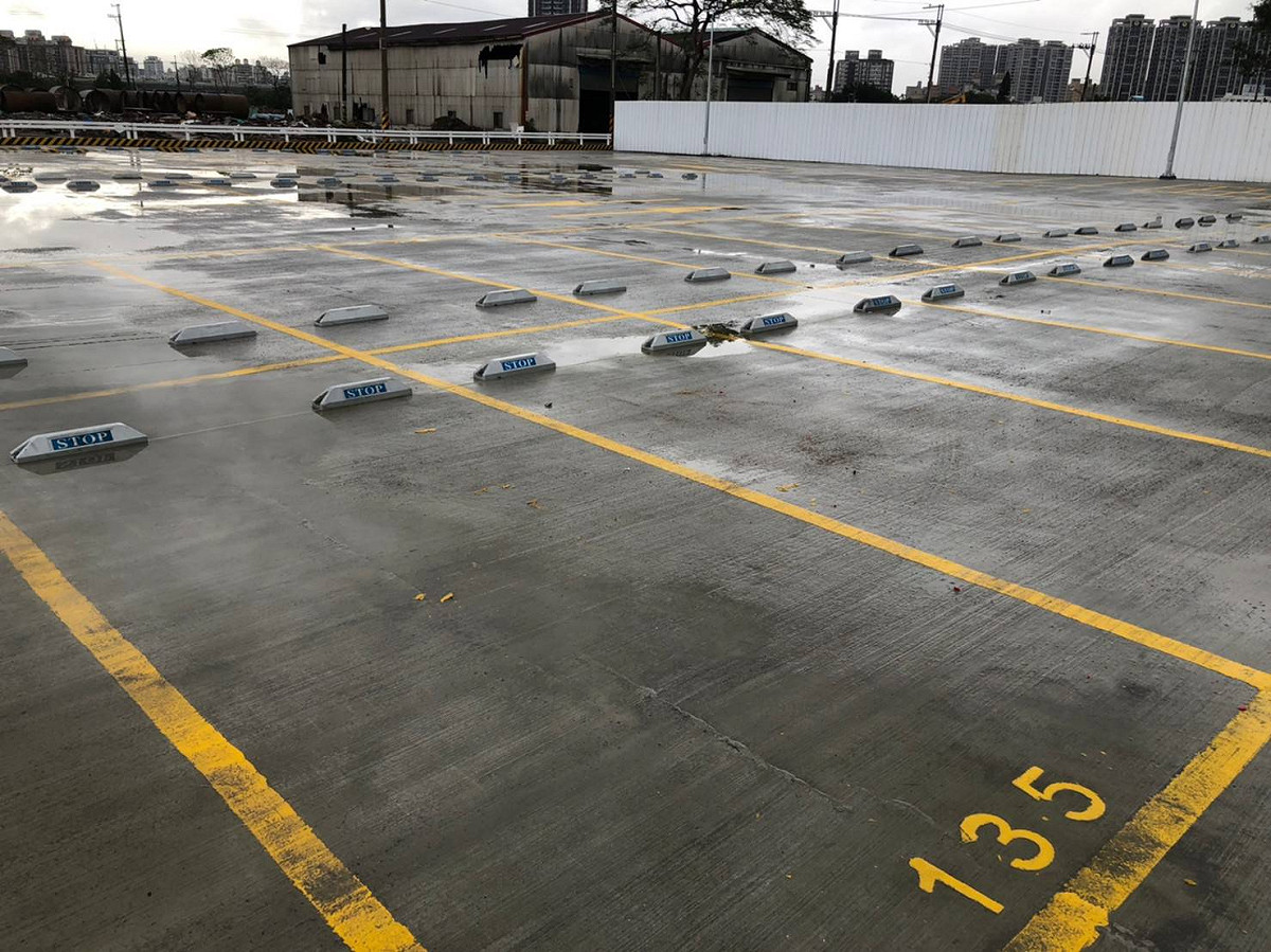 文中三臨時平面停車場場內。 圖：新北市交通局提供